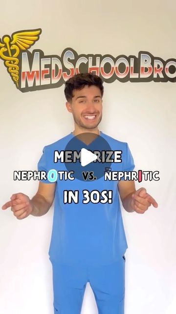 44K views · 4.4K likes | Study with MedSchoolBro on Instagram: "Memorize Nephrotic vs Nephritic Syndrome in 30s!   Save this trick for your exams!   #fyp #medstudent #medschool #medicalstudent #medicalschool #usmle #renal #exams #premed #nclex #pance #whitecoat #kidney #pathophysiology" Kidney Pathophysiology, Nephrotic Vs Nephritic Syndrome, Renal Nursing, Nephritic Syndrome, Nephrotic Syndrome, Nursing School Tips, Pre Med, School Tips, Med Student