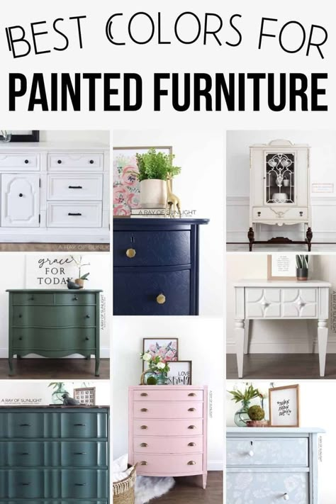 In this post, we will discuss 10 of the best painted furniture colors – from classic neutrals to bold hues – as well as tips on how to choose the right shade for your project! Bold Painted Furniture, Dresser Diy Painted, Painted Furniture Ideas Colors, Teal Painted Furniture, Pink Painted Furniture, Diy Painted Furniture, Boho Dresser, White Wood Furniture, Glazing Furniture