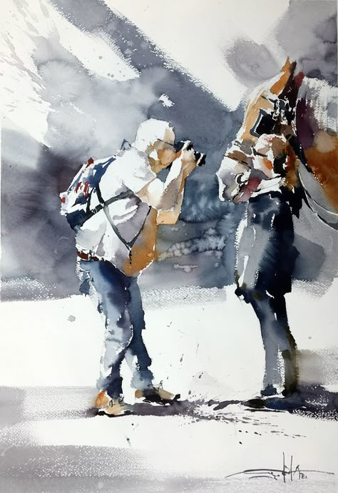 Michael Solovyev Watercolor | Montreal Human Figures, Watercolor Video, Learn Watercolor, Watercolor Paintings For Beginners, Watercolour Inspiration, Figure Sketching, Painting People, Watercolor Painting Techniques, 수채화 그림