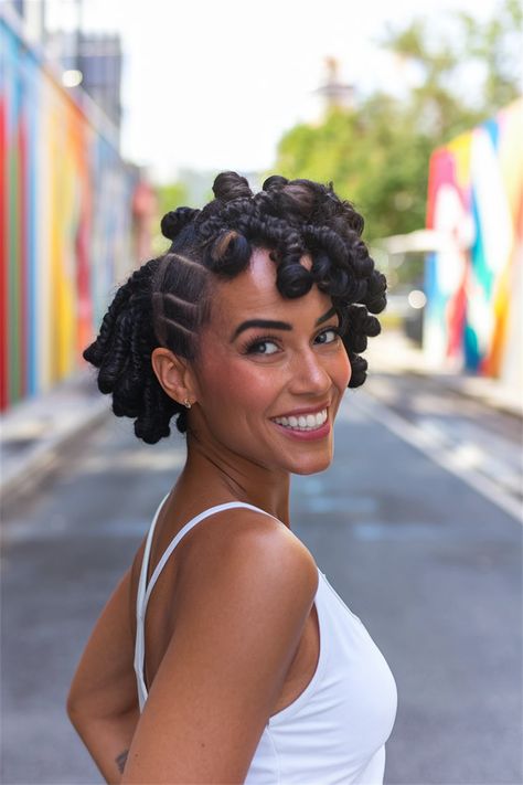 Dive into the world of natural hairstyles for black women with this stunning short hairstyle featuring cute, defined curly twists. Perfect for showcasing your 4c texture, this easy-to-maintain look is ideal for any occasion. Whether you’re heading out for a casual brunch or a night out, these twists exude effortless elegance. Discover how to rock this quick and stylish updo today! #naturalhairstylesforblackwomen #naturalhairstylesforblackwomen Curly Twists, 4c Curls, Short Natural Hairstyles, Natural Hairstyles For Black Women, Curly Updo, Cute Hairstyle, Hairstyles For Black Women, Short Hairstyle, Short Natural Hair Styles