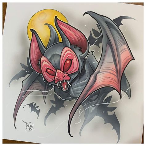 Bats Tattoo Design, Neo Tattoo, Basic Tattoos, Pretty Handwriting, Graffiti Pictures, Animal Caricature, Bat Art, Bat Tattoo, Fire Tattoo