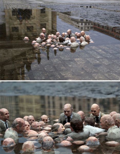 urban-art-berlin-isaac-cordal Urban Art Installation, Art Apartment, Have Inspiration, 웃긴 사진, Wow Art, Sculpture Installation, Process Art, Land Art, Public Art