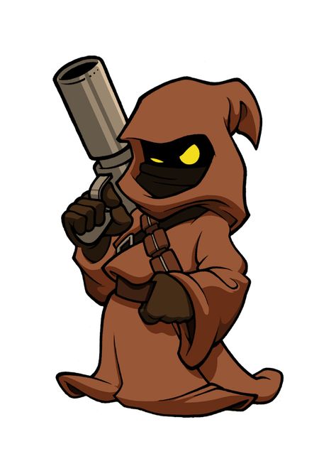 Jawa Tattoo, Cloak Character, Jawa Tattoo Star Wars, Wookies Star Wars Art, Star Wars Chopper Art, Star Wars Jawa Art, Jawa Star Wars, Womp Rat Star Wars, Star Wars Art Drawings