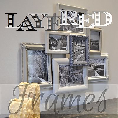 Layered Frames Layered Frames, Framed Pictures, Collage Picture Frames, Old Frames, Rustic Frames, Pallet Ideas, Country Design, Clipboard, Elegant Decor