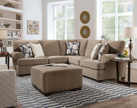 Bennett 2-Pc. Sectional | Steinhafels Morris Homes, Fall Furniture, Curved Sectional, Large Couch, Lake Furniture, Couch With Chaise, Sectional Furniture, Side A, Big Lots