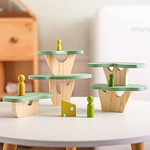 Wooden Tree Toy Pack of 15 Wood Stacking Forest Toys for Toddlers Peg Doll and Tree Sensory Toys for Kids Educational Stacking Balancing Blocks Montessori Building Blocks for Preschool Kids Wood Stacking, Blocks For Toddlers, Sensory Toys For Kids, Tree Toy, Making Wooden Toys, Stacking Blocks, Toy House, Stacking Toys, Peg Doll