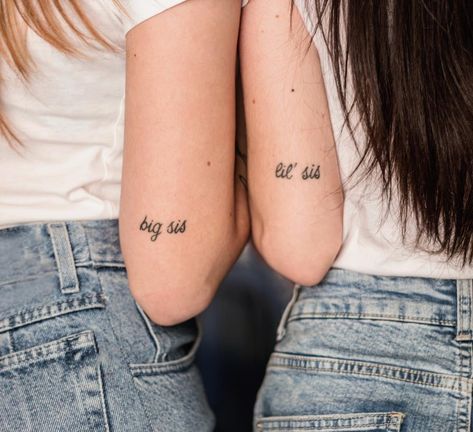 Some best friends you find in life, and some you're born with. There are certain things only your sister can understand, and there's no better (or more Tattoo Placements, Matching Best Friend Tattoos, Matching Sister Tattoos, Sister Tattoo, Mommy Tattoos, Sibling Tattoos, Small Tattoos Simple, Tiny Tattoo, Small Hand Tattoos