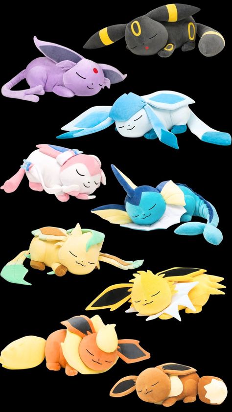 Pokémon Stuffed Animals, Vaporeon Plush, Pokémon Plushies, Pokemon Sleeping, Pokémon Plush, Pokemon Sleep, Eevee Plush, Pokemon Stuffed Animals, Pokemon Plushies