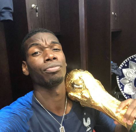 Paul Pogba France 🇫🇷 2018 FIFA WORLD CUP CHAMPIONS Pogba France, Let Them Talk, World Cup Champions, Retro Football Shirts, Paul Pogba, Marcus Rashford, Football Memes, World Cup 2018, Retro Football