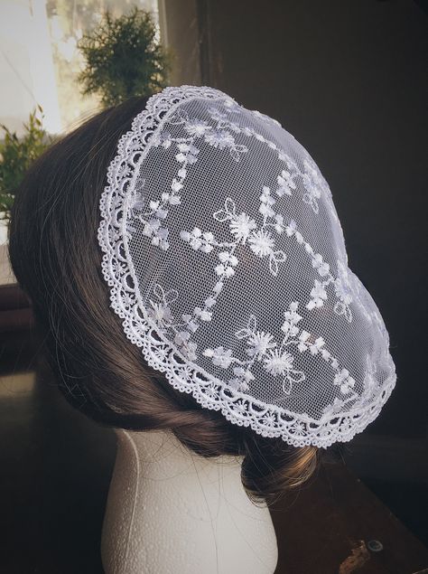 Mennonite Veils Head Coverings, Christian Head Covering, Clothing Closet, Grace Christian, Head Coverings, Hair Reference, Women's Hair, Head Covering, Modest Outfits