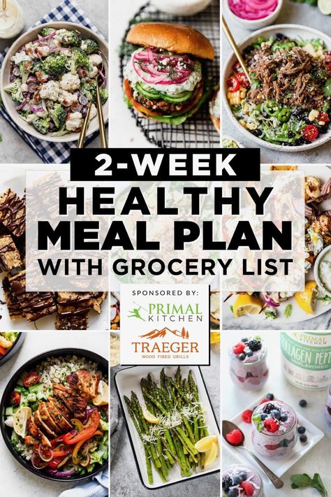 Healthy Meals For Dinner, Healthy Weekly Meal Plan, Meals For Dinner, Healthy Eating Meal Plan, Healthy Meal Plan, Meal Plan Grocery List, Meal Prep Plans, Healthy Grocery List, Free Meal Plans