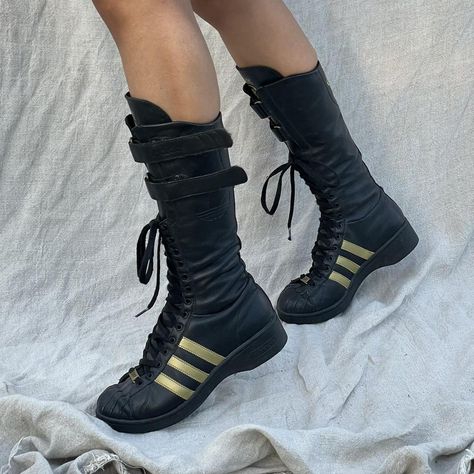 Adidas missy Elliot knee high boxing boots 

Size EU... - Depop Adidas Boxing Boots, Rave Shoes, Missy Elliot, Boxing Boots, Teen Fashion Outfits, Teen Fashion, Knee High Boots, Knee High, Fitness Fashion