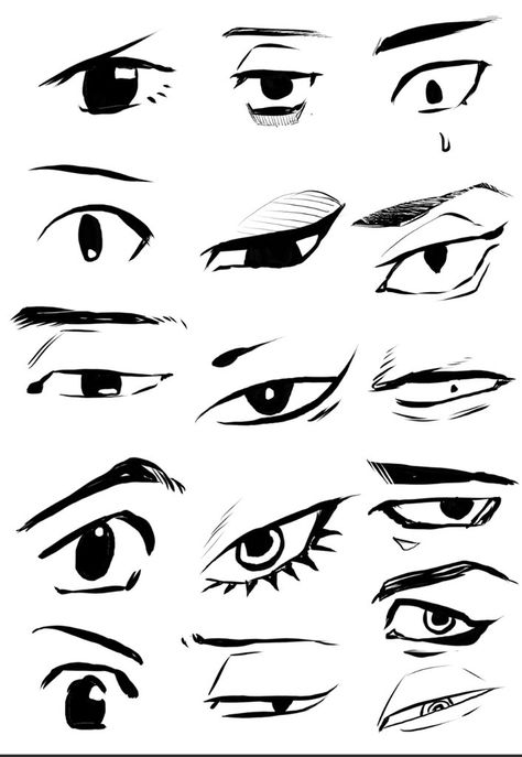 Eye Reference Drawing Male, Drawing Ideas References, Male Eye Drawing Reference, Male Eyes Drawing, Male Art Reference, Facial Expressions Drawing, How To Draw Anime Eyes, Manga Eyes, Drawing Cartoon Faces