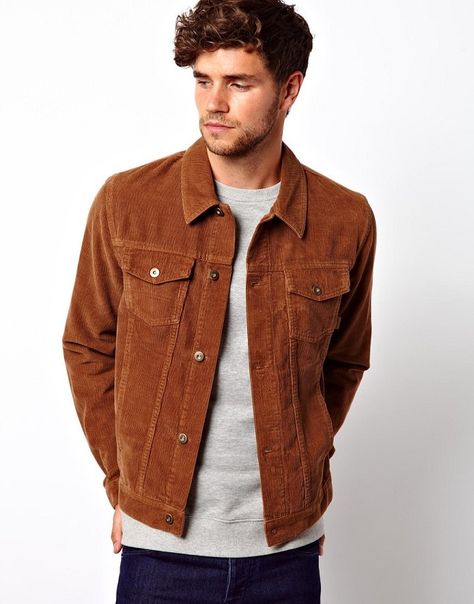 "A corduroy jacket can be vastly underrated" Jacket Mens Outfit, Trucker Jacket Outfit, Blazers For Men Casual, Corduroy Sport Coat, Brown Corduroy Jacket, Model Pics, Jean Jacket Men, Pics Ideas, Corduroy Blazer