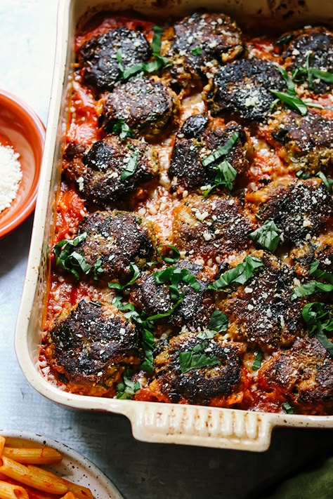 Ottolenghi's Eggplant Dumplings Alla Parmigiana - Joanne Eats Well With Others Ottolenghi Eggplant Dumplings, Ottolenghi Eggplant Recipe, Ottolenghi Aubergine Recipe, Eggplant Ottolenghi, Ottolenghi Eggplant, Eggplant Dumplings, Ottolenghi Aubergine, Eggplant Egg, Yotam Ottolenghi Recipes