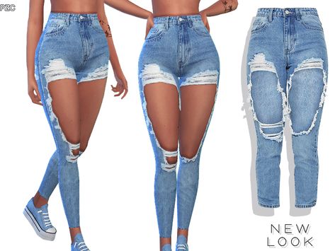 Pinkzombiecupcakes' New Look High Rise Ripped Denim Jeans The Sims 4 Cc Resource Jeans, Sims 4 Female Makeup Cc, Sims4 Cc Clothing Female Black, Sims 4 Cc Clothes Professional, Urban Sims Cc Sims 4, Female Jeans Sims 4, Sims 4 Mods Clothes Female, Sims 4 Cc Name Brand Clothes, Sims 4 Cc Clothes Female Tops Alpha