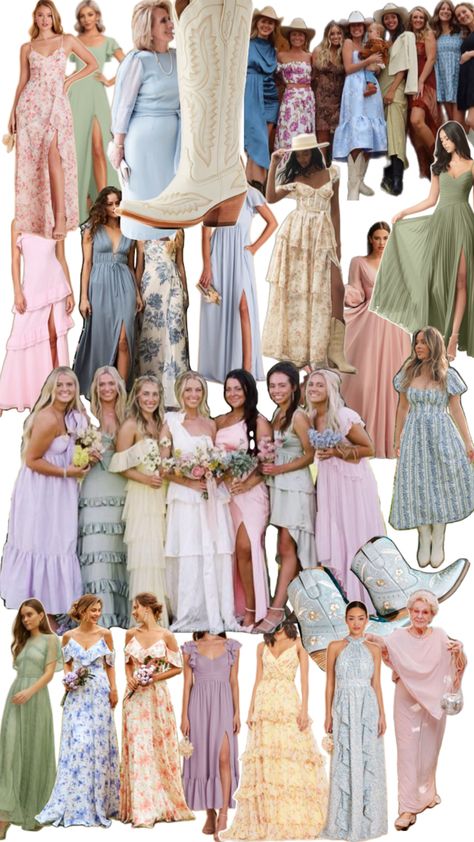 Spring pastel barn wedding women guest attire Spring Wedding Guest Attire, Wedding Attire For Women, Spring Wedding Guest, Dress Code Wedding, Spring Wedding Dress, Wedding Women, Spring Pastels, Guest Attire, Wedding Attire Guest