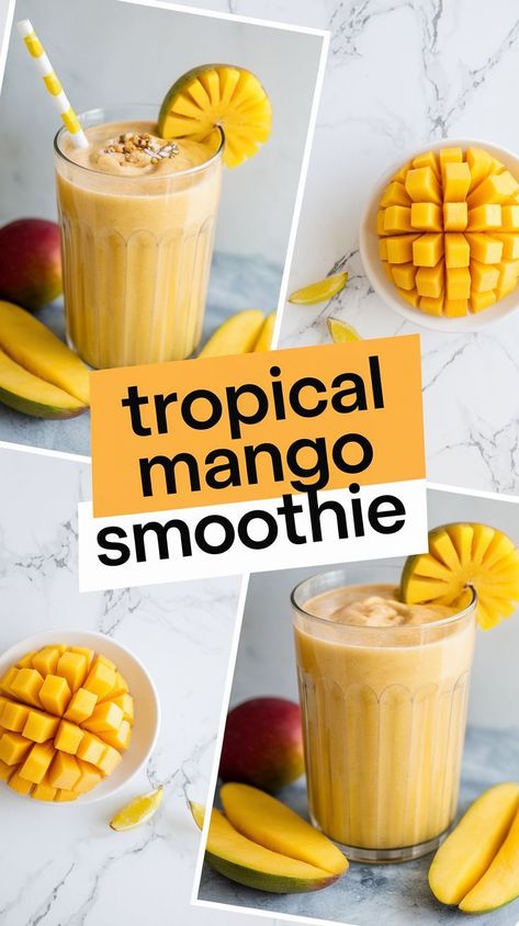 How to Make a Delicious Mango Smoothie Panera Mango Smoothie Recipe, Mini Blender Recipes, Fruit Smoothie Recipes Easy, Magic Bullet Smoothie Recipes, Sunset Smoothie, Pineapple Mango Smoothie, Easy Fruit Smoothie Recipes, Blender Recipes Smoothies, Mango Smoothie Recipe