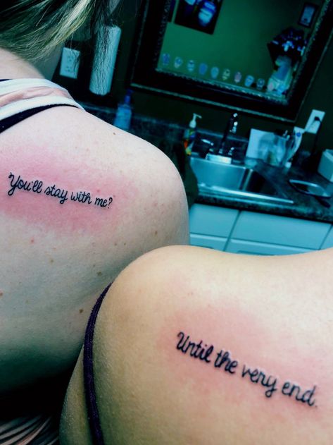 harry potter 💛 | Jul 5th 2018 | 593904 Harry Potter Quotes Tattoo Ideas, Harry Potter Collar Bone Tattoo, Harry Potter Duo Tattoos, Harry Potter After All This Time Tattoo, Mother Daughter Harry Potter Tattoos, Harry Potter Tattoos Small Quotes, Funny Mother Daughter Tattoos, Harry Potter Sibling Tattoos, Matching Tattoos Harry Potter