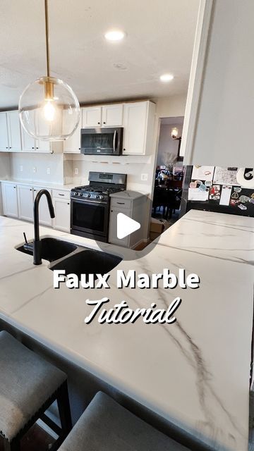 Paris Karnes | DIY, Home & Flips on Instagram: "Faux Marble Epoxy Countertop Tutorial

Comment “EPOXY” for a direct link sent to your inbox!

The YouTube tutorial you’ve been waiting for! The good the bad and the honest, I left all my mistakes in and all my victories. This is the tutorial to watch if you want to successfully paint with epoxy!

#diy #fauxmarble #epoxycountertop" Arborite Countertops, Resin Countertops Diy, Epoxy Countertop Kitchens, Epoxy Kitchen Countertops, Diy Epoxy Countertop, Marble Epoxy Countertop, Epoxy Marble, Countertop Epoxy, Faux Marble Countertop