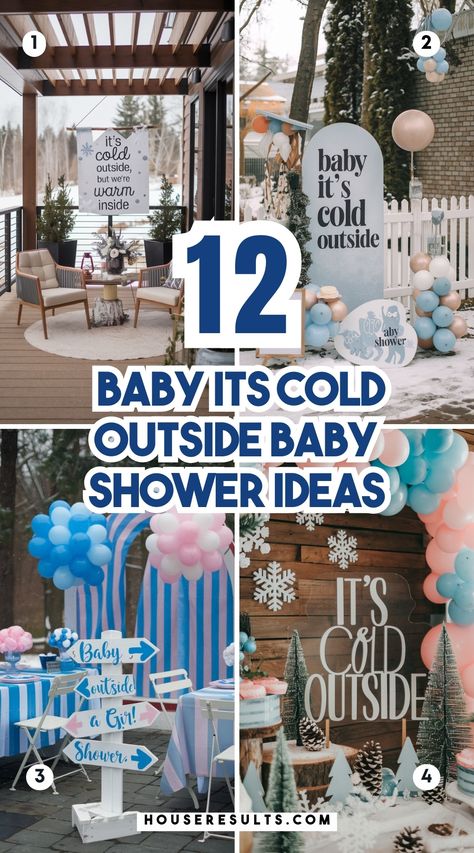 Baby It's Cold Outside Baby Shower Baby It’s Cold Outside Gender Reveal Ideas, Baby Its Cold Outside Baby Shower Boy, Baby Its Cold Outside Baby Shower Theme, Baby Shower Winter Theme, Baby It’s Cold Outside Shower Theme, Outside Baby Shower Ideas, Penguin Baby Showers, Baby Shower Images, Winter Baby Shower Themes