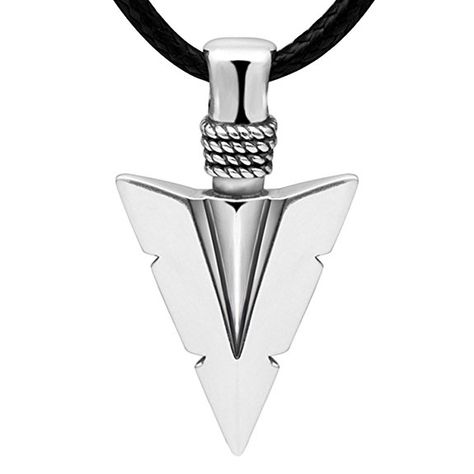 MANBU 925 Sterling Silver Unique Charm Arrowhead Arrow Pendant Necklace Oxidation Gifts Jewelry Long Chain for Men Arrow Pendant Necklace, Man Necklace, Diamond Pendants Designs, Arrowhead Necklace, Arrow Pendant, Mens Silver Necklace, Gifts Jewelry, Necklace For Men, Pendant Design