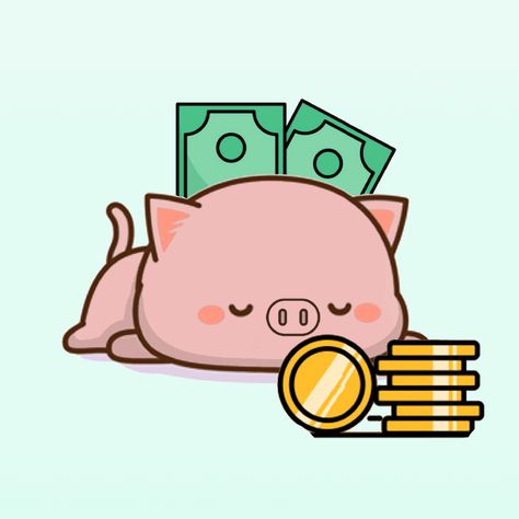 cute mint aes app icon <33 Bank App Icon, Money Pig, Aesthetic Money, Mochi Cat, Money Icon, Cat App, Bank Money, Bond Paper Design, Money Icons