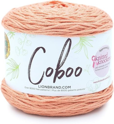 Amazon.com: (1 Skein) Lion Brand Yarn Coboo Yarn, Peach Lion Brand Wool Ease, Yarn Accessories, Bamboo Yarn, I Love This Yarn, Lion Brand Yarn, Needle Arts, Lion Brand, Light Peach, Crochet Hook Sizes