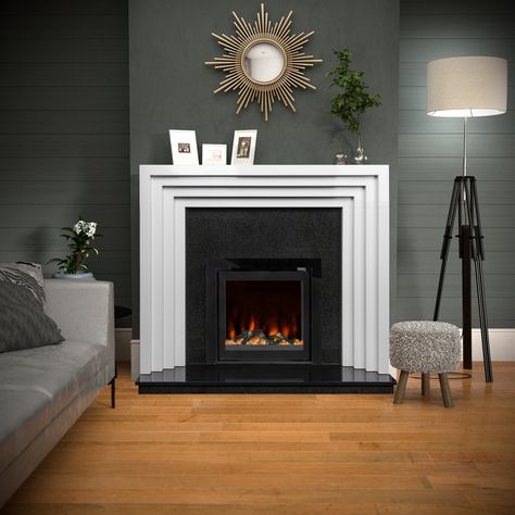 Inset fireplace