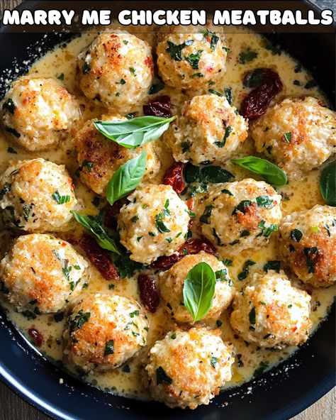 Marry Me Chicken Meatballs in Creamy Sundried Tomato Sauce Yay Recipes, Sundried Tomato Sauce, Cooking With White Wine, Marry Me Chicken, Sauteed Zucchini, Chicken Zucchini, Meatball Ingredients, Sundried Tomato, Home Meals