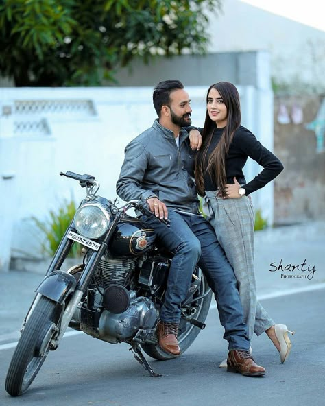 Bike Wedding, Pre Wedding Photoshoot Props, Pre Wedding Photoshoot Outfit, Wedding Photoshoot Props, Pre Wedding Shoot Ideas, Indian Wedding Couple Photography, Pre Wedding Photoshoot Outdoor, Sense Of Belonging, Bike Photoshoot