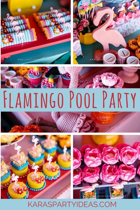 Flamingo Pool Party Ideas, Flamingo Party Food, Pool Party Ideas For Kids, Flamingo Pool Party, Graduation Brunch, Pool Party Ideas, Theme Snack, Flamingo Pool Parties, Crochet Flamingo