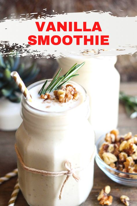 Healthy Vanilla Smoothie, Vanilla Protein Smoothie Recipes, Vanilla Protein Powder Smoothie, Vanilla Yogurt Smoothie, Vanilla Chai Smoothie, Vanilla Smoothie Recipes, Vanilla Protein Smoothie, Best Breakfast Smoothies, Smoothie Recipies