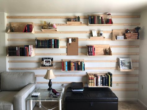 French Cleat wall French Cleat Wall, French Cleat Storage, Cleat Wall, Woodworking Plans Shelves, French Cleat System, Wall Storage Systems, Woodworking Desk, Woodworking Basics, French Cleat