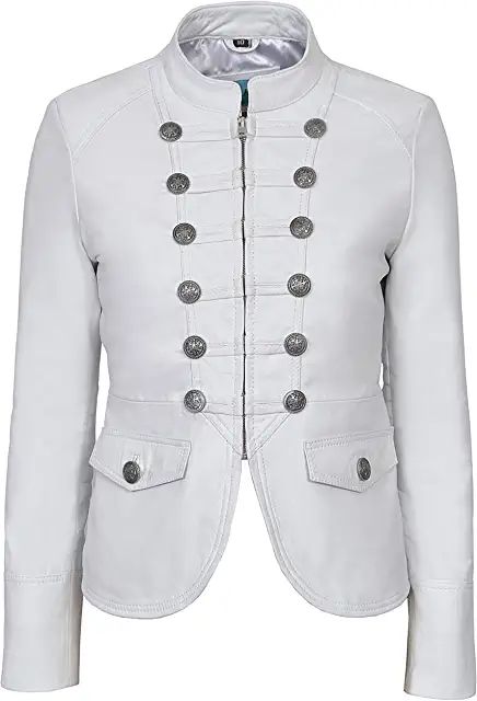 Amazon.com: Whites - Leather & Faux Leather / Coats, Jackets & Vests: Clothing, Shoes & Jewelry Womens Blazer Coat, Leather Blazer Women, White Leather Jacket, Womens Coats, Lambskin Leather Jacket, Women Coats, Real Leather Jacket, Easy Rider, Leather Shorts