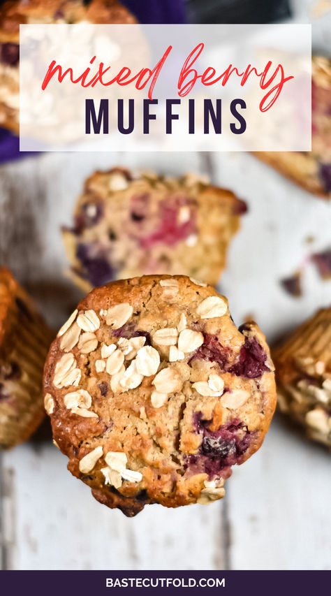 Oatmeal Berry Muffins, Mixed Berry Oatmeal Muffins, Mixed Berry Oatmeal, Muffins With Oatmeal, Mixed Berry Muffins, Cornmeal Muffins, Berry Oatmeal, Cream Cheese Pastry, Fruit Muffins