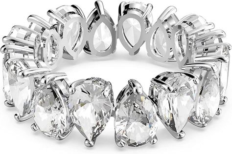 Swarovski Vittore Crystal Ring Jewelry Collection. Great for Valentines Day! Vittore Ring, Swarovski Vittore, Pear Cut Ring, Swarovski Ring, Formal Accessories, White Crystals, Crystal Ring, Swarovski Earrings, Swarovski Jewelry