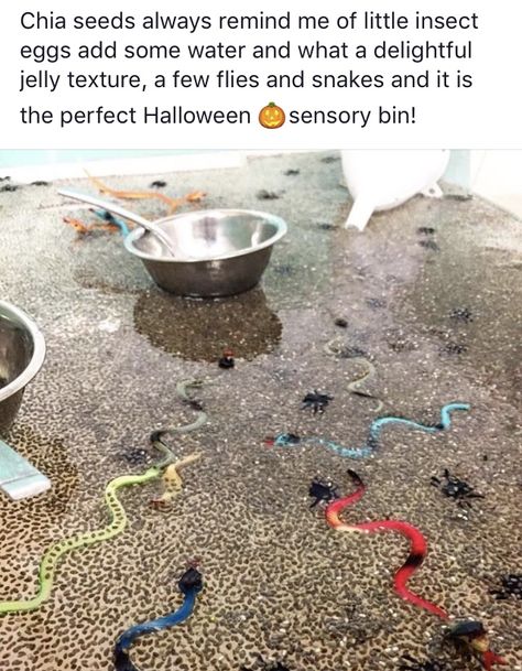 Snake Sensory Bin, Water Unit, Insect Eggs, Halloween Sensory, Sensory Bin, Sensory Bins, Sensory Play, Chia Seeds, Bird Bath