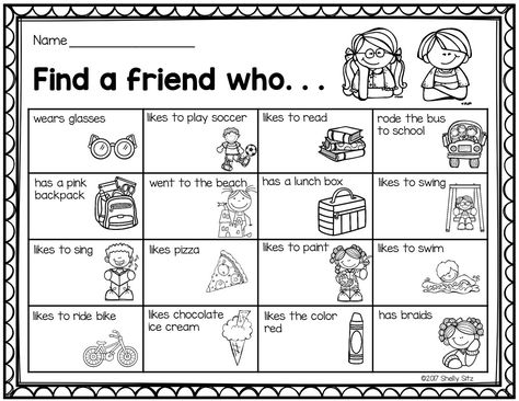 Find A Friend Activity, Find A Friend Bingo For Kids, Start Of The Year Activities, Free Back To School Activities, Find A Friend Who Activity, All About Me Second Grade, Transition Day Activities Year 1, First Day Of School Activities 2nd, Friendship Day Activities