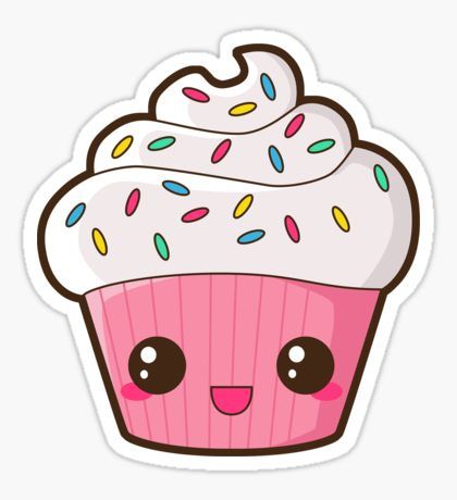 Pegatina Happy Cupcake Cute Cupcake Drawing, Katie White, Cartoon Cupcakes, Cupcake Drawing, Images Kawaii, Tumblr Stickers, Cute Food Drawings, Cute Cupcakes, Cute Kawaii Drawings