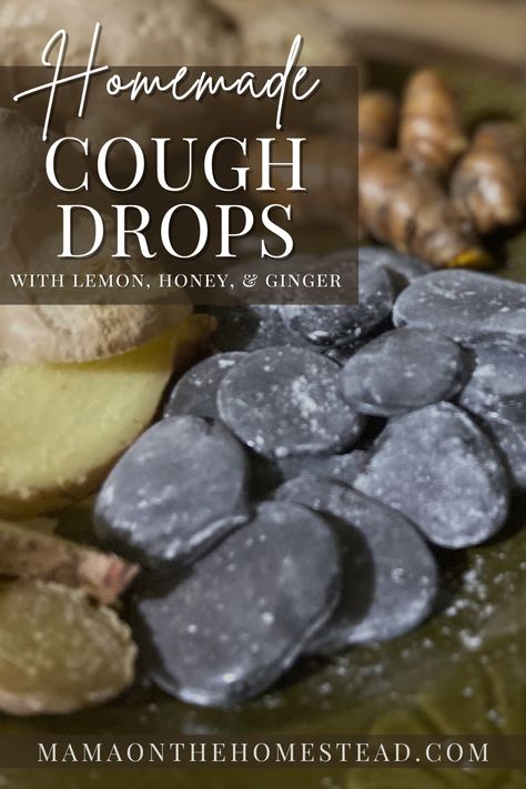 Whip up these soothing homemade cough drops with lemon, ginger, cinnamon, and honey to get a head start on healing your sore throat naturally! #homemadecoughdrops #diycoughdrops #sorethroatremedies #homeremedies #homesteadremedies #homesteadmama #homesteadkitchen Cough Drops Homemade, Lemon Ginger Honey, Throat Tea, Honey Lemon Tea, Sore Throat Tea, Homemade Cough Remedies, Sore Throat Remedies, Tea Remedies, Sooth Sore Throat