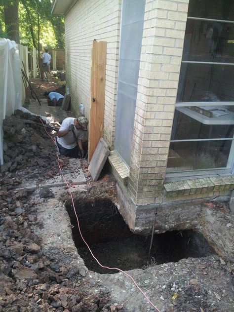 Underpinning House, Steel Building Homes, Construction Repair, Civil Engineering Construction, Framing Construction, Building Foundation, Drainage Solutions, House Foundation, Civil Construction