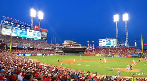 Baseball Stadium Aesthetic, Visit All Mlb Stadiums, Great American Ballpark, Swimwear Photoshoot, Great America, Old Yankee Stadium, Cincinnati Reds Baseball, Major League Baseball Stadiums, Reds Baseball