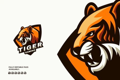 Tiger Sports and E-sports Logo by ivan_artnivora on Envato Elements Basketball Logo, Sports Badge, Tiger Logo, Gaming Logo, E Sports, Youtube Logo, Car Illustration, Mascot Design, Envato Elements