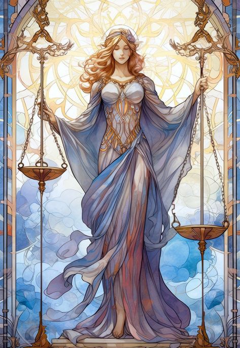 Goddess Of Justice Art, Libra Goddess, Goddess Worship, Justice Art, Greek Goddess Art, Goddess Of Justice, Libra Art, Aesthetic Artwork, Greek Pantheon