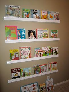 Tutorials Crafts Projects Kids Children Handmade: Tutorial: DIY Forward Facing Bookselves Front Facing Bookshelf, Gutter Bookshelf, Little Library, Bookshelves Diy, Book Shelves, Family Crafts, Craft Projects For Kids, Kids Wood, Crafts Projects