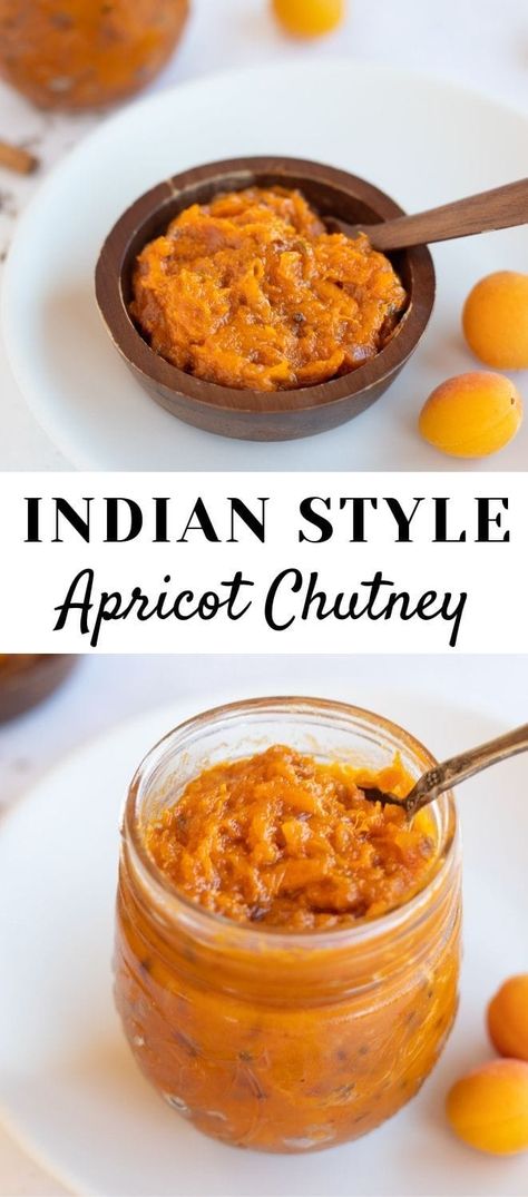 Sweet, spicy and tangy Apricot Chutney is so easy to make on the stovetop or in the instant pot. This vegan and gluten-free chutney is so versatile and great on so many things. | apricot recipes fresh | best dip ever | Indian chutney | pipingpotcurry.com Apricot Recipes Fresh, Apricot Chutney, Best Dip Ever, Bowls Ideas, Indian Chutney, Best Dip, Dips Recipes, Apricot Recipes, Vegetarian Instant Pot