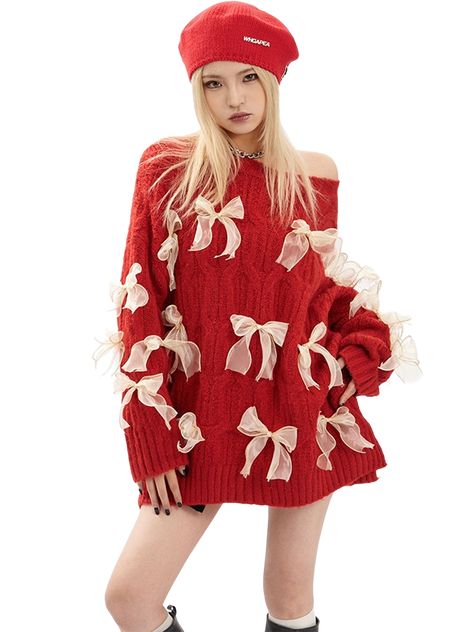 Red Sweater Outfit, Dress Design Ideas, Christmas Sweater Outfits, Xmas Fashion, Red Christmas Sweater, Cashmere Sweater Dress, Christmas Outfits Women, Diy Vetement, Christmas Sweaters For Women