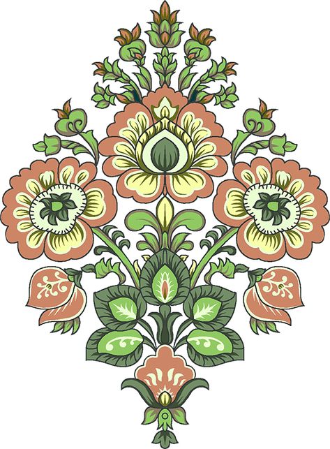 Zr on Behance Digital Flowers Design Hd, Mughal Flower Png, Mughal Motifs Design Patterns, Mughal Butta, Mughal Flowers, Bordado Jacobean, Mughal Motifs, Digital Motifs, Mughal Flower