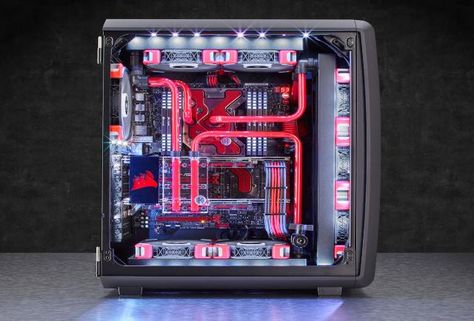 Liquid Cooled Pc, Diy Pc, Desktop Monitor, Gaming Pc Build, Pc Build, Custom Computer, Pc Gaming Setup, Amazing Technology, Best Pc